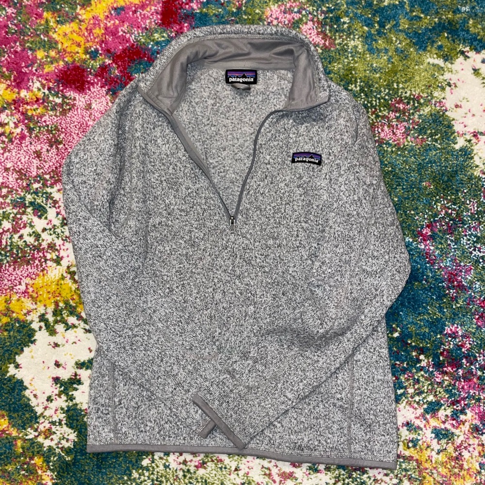 Patagonia Better Sweater heather gray quarter zip size small women’s